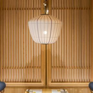 Lustre en tissu de style japonais, rond, blanc, à LED, pour restaurant, café, bar, maison d'hôtes - Product Image 5