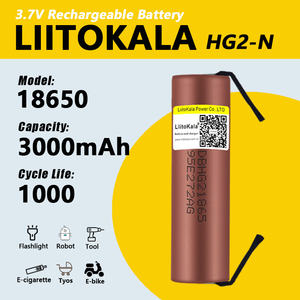 뜨거운 LiitoKala HG2 18650 3000mah 높은 전원 방전 충전식 배터리 전원 높은 방전, 30A 큰 전류 + DIY 닉 - Product Image 2