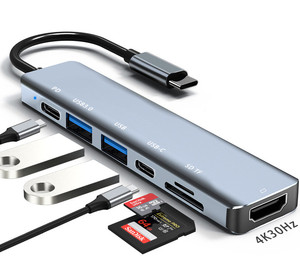 Ultimo Hub USB-<span class=keywords><strong>C</strong></span> 4K con <span class=keywords><strong>HDMI</strong></span>+3 USB 3.0 + Lettore SD/TF per PC Desktop o Notebook, Hub USB-<span class=keywords><strong>C</strong></span> Multifunzione - Product Image 3