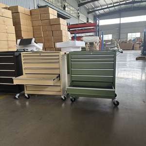 Carrito Metálico para Barbería, Gabinete de Almacenamiento de Herramientas, Gabinete de Acero Resistente con Ruedas y Cajones para Taller - Product Image 1