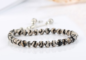 8MM pietra di agata naturale argento nappa rosario Sibha perline di preghiera islamiche musulmano Tespih <span class=keywords><strong>Tasbih</strong></span> - Product Image 6