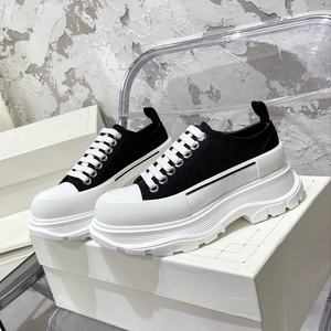 รองเท้าส้นสูงพื้นหนาแบบคลาสสิกสำหรับผู้หญิง ปี 2026 - รองเท้าผ้าใบแฟชั่นแบบสั่งทำพิเศษ รองเท้าลำลองสำหรับเดินเล่นกลางแจ้ง พร้อมคุณสมบัติลดแรงกระแทกและป้องกันกลิ่น - Product Image 1