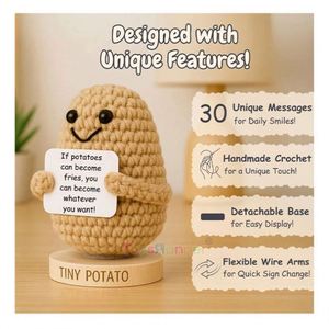 Muñeca de Ganchillo Hecha a Mano, Juguete Artificial, Animales de Peluche, Ramo de Flores Tejidas OEM, Decoración de Escritorio de Oficina, Regalo de Graduación EN-71 - Product Image 2