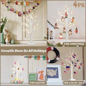 <span class=keywords><strong>Bouleau</strong></span> blanc avec lumières LED, arbre de table à LED, décorations de Noël arbre éclairé pour la décoration intérieure de la cheminée - Product Image 5