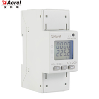 Compteur d'énergie monophasé Acrel ADL200, surveillance de l'énergie des bâtiments, entrée AC 80A, RS485 MODBUS