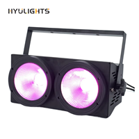 2x100W RGBWA UV Cob 6In1 LED Wash Spotlights Dj Light DMX512 Control for Disco Stage Party for Theme Park Use Aluminum Lamp Body