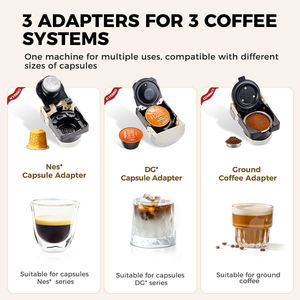 CAFELFFE en stock Latte Cappuccino Moka semi-automatique 3 en 1 <span class=keywords><strong>Dolce</strong></span> <span class=keywords><strong>Gusto</strong></span> Cafetière électrique à capsules expresso et mousseur à lait - Product Image 3
