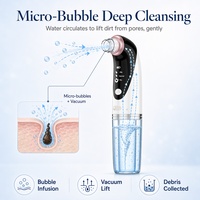 Produit OEM Beauti : Nettoyeur facial électrique à micro-bulles, aspiration des points noirs, traitement de l'acné et des boutons, nettoyage des pores