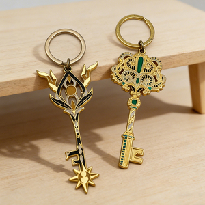 Porte-clés personnalisés en forme de <span class=keywords><strong>clé</strong></span> 3D en alliage de zinc, décapsuleur de bouteille de bière en métal, porte-clés gravés au laser UV sur mesure - Product Image 4