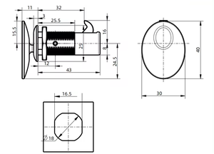 बिना चाबी कैबिनेट भंडारण दरवाजा पुश कुंडी अलमारी पुश कुंडी आरवी कारवां नाव नौका फर्नीचर दराज ताला - Product Image 5