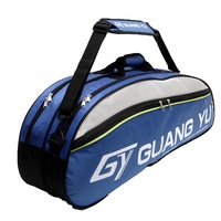 Sac à dos de badminton Guang Yu en tissu imperméable 700D, capacité extra-large pour 6 raquettes, multi-poches, sac de sport à bandoulière et à main