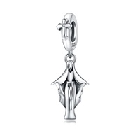 Fabricant de gros en argent Sterling 925 bijoux à bricoler soi-même perles bracelets accessoires pendentifs fins couronne d'amour pendentif plume pour