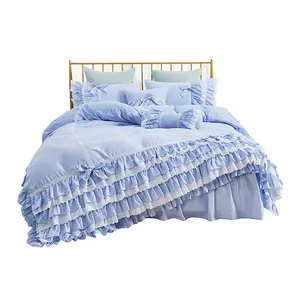 Großhandel bett blatt zip-Hot Sell Großhandel 100% Baumwolle Quilts Bettwäsche Tages decken Bettlaken Bettwäsche Full Set