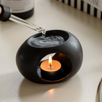 Brûleurs d'huile aromatique en céramique en gros, diffuseurs d'arômes noirs et blancs, bougies, chauffe-ambiance, brûleurs d'huiles essentielles aromatiques