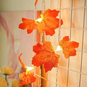 Halloween LED chuỗi Maple lá cổ tích đèn đỏ Màu Xanh Lá Cây Lá Nho 4.5V USB/pin Powered Vòng hoa hàng rào lan can - Product Image 3