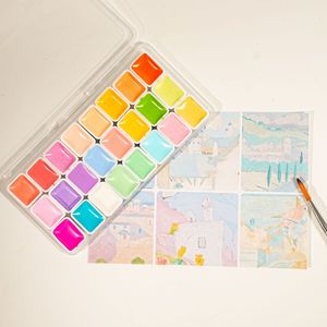 Ensemble de peinture à l'eau solide de 24 <span class=keywords><strong>couleurs</strong></span>, 1 ml, ensemble de pigments pour la peinture des enfants - Product Image 1