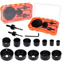 Kit de 15 scies cloches en acier à haute teneur en carbone de 3/4 à 3 pouces, 19-76 mm, avec mandrins pour le travail du bois, le contreplaqué, le PVC et le cloison sèche