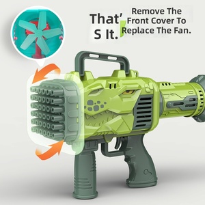 Machine à <span class=keywords><strong>bulles</strong></span> 32 trous, pistolet à <span class=keywords><strong>bulles</strong></span>, lanceur de fusées dinosaure, jouet d'été électrique portable avec lumière pour enfants - Product Image 4