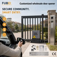 Kit de Motor para Puerta Corredera de 1500 kg y 750 W, Directo de Fábrica, con Luz de Advertencia Intermitente y Motor de Alta Eficiencia para Propiedades