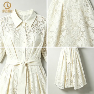 personnalisé haut de gamme automne vêtements OEM élégant Maxi Dames à manches longues Femmes <span class=keywords><strong>robe</strong></span> casual 100% Lin Robes - Product Image 4