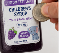 Maßgefertigte Peptid-Etiketten auf Rolle Wasserfeste Langlebige Kühlfestigkeitssichere Verpackungsetiketten für 3ml Flaschen Individuelle Aufkleber mit Logo