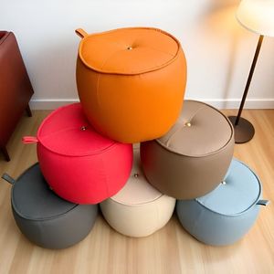 Pouf ottoman rond capitonné, tabouret de sol rembourré, siège de détente pour salon et chambre à coucher - Product Image 3