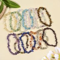 Bracelets extensibles en pierres naturelles grenat, citrine et améthyste pour femmes, à porter au quotidien ou en vacances, bijoux bohèmes empilables