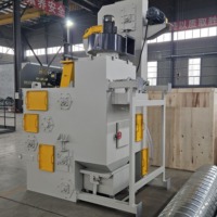 Machine de nettoyage par sablage à bande rotative compacte CE Advanced pour fonderies, haute précision, avec moteur PLC, boîte de vitesses et pompe