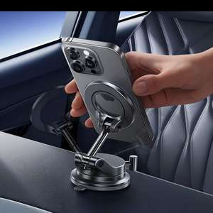 Support de téléphone portable pliable et flexible pour voiture, rotation à 360°, ventouse magnétique, étanche à la poussière, hauteur réglable - Product Image 5