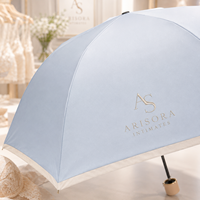 Accessoire de lingerie compact personnalisé, manuel, 21 pouces, bleu, ultra-léger, avec cadre en aluminium, en pongée 210T, diamètre 95 cm, et poignée classique en bois