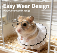 Accessoires de déguisement pour petits animaux : Jupe pour hamster syrien, lunettes pour animaux de compagnie, accessoires de déguisement pour petits animaux, fournitures pour animaux de compagnie en gros - Vente chaude