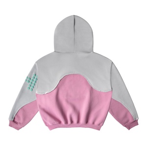 <b>Men</b> Autumn Vintage Embroidered Graphic Hoodie for <b>Grey</b> Patchwork Oversized Polyester/Cotton Pullover <b>Sweatshirt</b> - Product Image 3