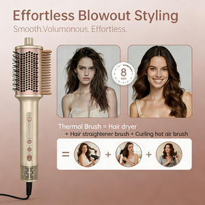 <span class=keywords><strong>Brosse</strong></span> sèche-<span class=keywords><strong>cheveux</strong></span> ionique en céramique 3 en 1, <span class=keywords><strong>brosse</strong></span> à air chaud avec peigne à air chaud à haute vitesse pour un brushing sans frisottis et un lissage - Product Image 3