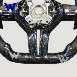 Volante in Fibra di Carbonio con Motivo Forgiato Blu Adatto per <span class=keywords><strong>BMW</strong></span> F10 F30 F11 E90 E70 <span class=keywords><strong>E87</strong></span> E92 <span class=keywords><strong>F20</strong></span> F21 F31 F32 F07 F12 M3 M6 - Product Image 5