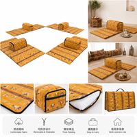 Ensemble de coussins de sol portables pour Majlis arabe, canapé de sol pliable pour camping extérieur, tapis de siège traditionnel arabe