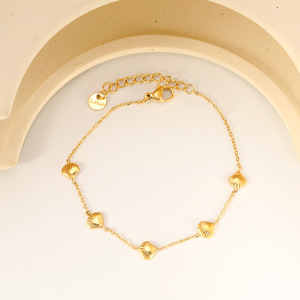 <b>Shell</b> Charm <b>Bracelet</b> 18K Gold Plated Minimalist Design Women's Jewelry Gift Fashion Accessory - Product Image 4