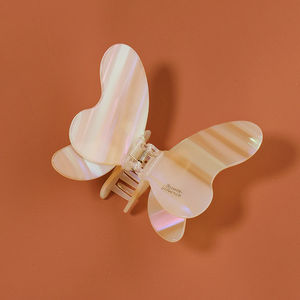 مشابك الشعر الفراشة الطبقة المزدوجة الأزياء الكورية بالجملة Midairy للنساء مشبك شعر شريط اسيتات المخصص CSFZ0502 - Product Image 2