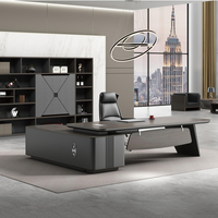 Bureau de direction de luxe personnalisé, table en bois sur mesure, mobilier de bureau, table de bureau pour patron