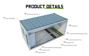 Casa Contenedor Plegable de 20 pies, Edificio de Oficinas Modular, Panel Sándwich de Acero Prefabricado, China - Product Image 3