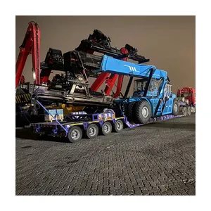공장 도매 3 4 차축 80 톤 운송화물 트레일러 낮은 침대 트레일러 트럭 세미 트레일러 판매