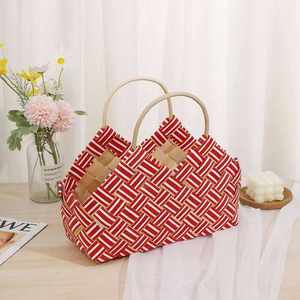 Handmade Colorful PP Woven <b>Plastic</b> Tote <b>Bag</b> Durable Eco Friendly Reusable Handbag for Women Shopping and <b>Beach</b> - Product Image 1