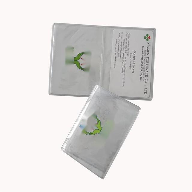 Custom PVC Transparent Credit Card Holder Plastic Clear Vinyl Protect ID Card Business Card Cover