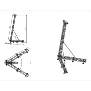 Tour d'éclairage portable pour haut-parleurs suspendus à l'extérieur, facile à installer, bricolage