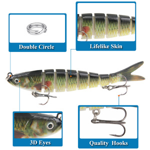 เหยื่อปลอม XY-460 รุ่นมินโนว์ ขนาด 13.5 ซม. น้ำหนัก 23 กรัม เหยื่อแข็งแบบหลายส่วน สำหรับตกปลาแบส อุปกรณ์ตกปลา เหยื่อตกปลาน้ำกลาง - Product Image 4