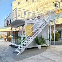 Café en conteneur préfabriqué avec auvent pour kiosque alimentaire, assemblage rapide, petit magasin modulaire Ray-Zen