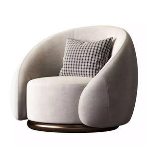 <span class=keywords><strong>Fauteuil</strong></span> <span class=keywords><strong>pivotant</strong></span> moderne GEDO, <span class=keywords><strong>fauteuil</strong></span> individuel de luxe avec structure en métal doré pour <span class=keywords><strong>salon</strong></span> - Product Image 4