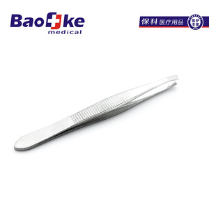 Pinzas Médicas de Acero Inoxidable Baoke de 9 cm, Pinzas Metálicas para Cejas, Limpieza de Heridas en la Piel, Accesorios para Botiquín de Primeros Auxilios - Product Image 3