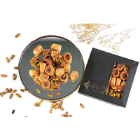 Boîtes à desserts de luxe personnalisées pour gâteaux de lune et baklavas, emballage en papier pour cadeaux, boîte à pâtisserie avec fenêtre