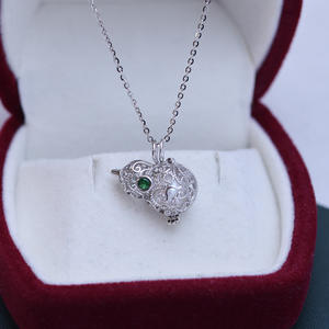 Pendentif en argent S925 pour femmes, perle de lapin d'eau douce blanche de 8 à 9 mm, lumière intense, presque sans défaut, pour pendentifs et breloques de mode - Product Image 4