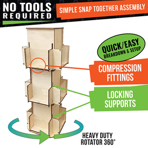 Tùy chỉnh cửa hàng bán lẻ xoay hiển thị đứng bàn xoay 360 độ MDF bưu thiếp hiển thị đứng thiệp chúc mừng hiển thị đứng - Product Image 2